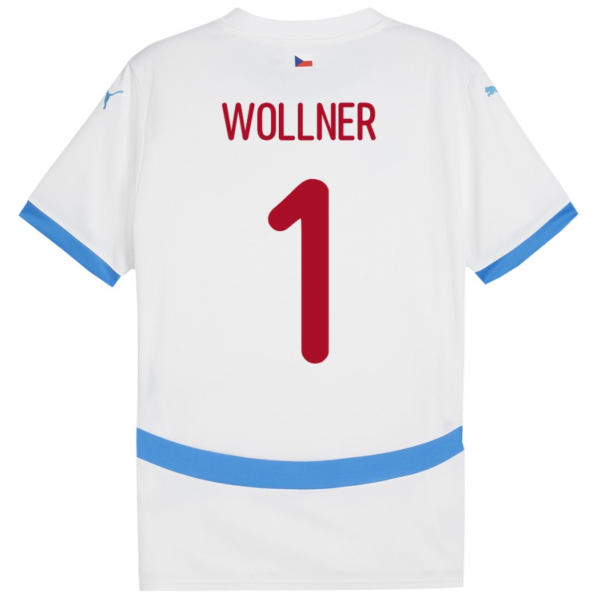 Dames Tsjechië Vojtech Wollner #1 Wit Uitshirt Uittenue 24-26 T-Shirt