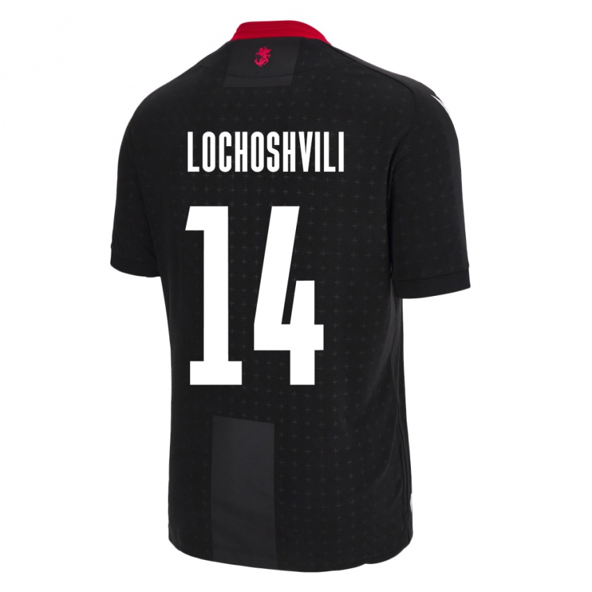 Dames Georgia Luka Lochoshvili #14 Zwart Uitshirt Uittenue 24-26 T-Shirt