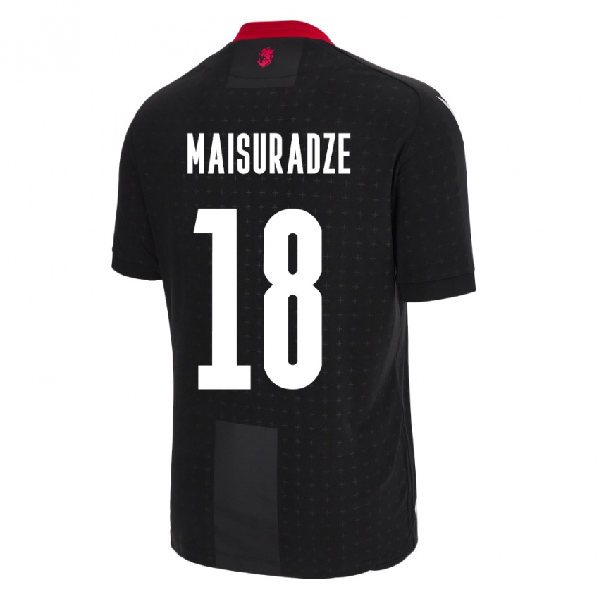 Dames Georgia Giorgi Maisuradze #18 Zwart Uitshirt Uittenue 24-26 T-Shirt