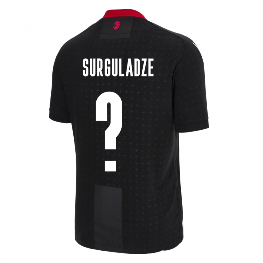 Dames Georgia Nikolozi Surguladze #0 Zwart Uitshirt Uittenue 24-26 T-Shirt