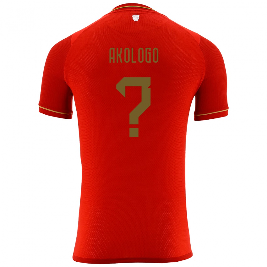 Dames Bolivia David Akologo #0 Rood Uitshirt Uittenue 24-26 T-Shirt