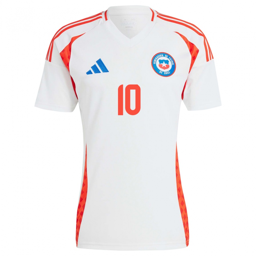 Dames Chili Alexis Sánchez #10 Wit Uitshirt Uittenue 24-26 T-Shirt