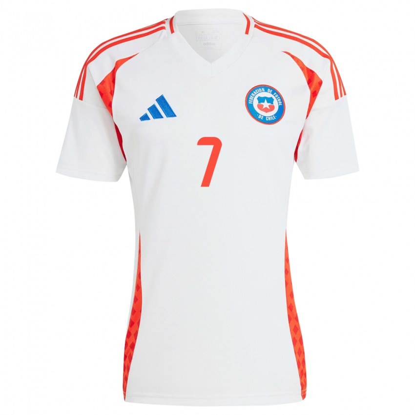 Dames Chili Bastián Escobar #7 Wit Uitshirt Uittenue 24-26 T-Shirt