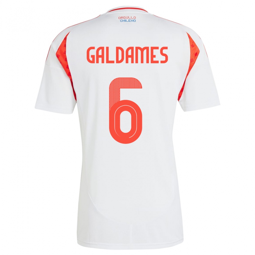 Dames Chili Thomas Galdames #6 Wit Uitshirt Uittenue 24-26 T-Shirt