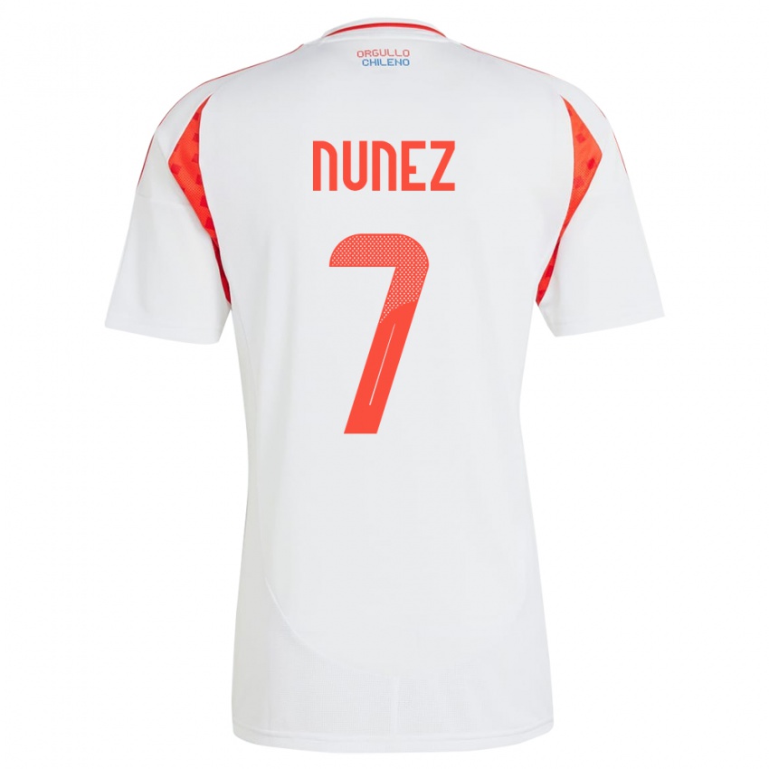 Dames Chili Marcelino Núñez #7 Wit Uitshirt Uittenue 24-26 T-Shirt