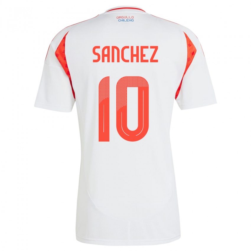 Dames Chili Alexis Sánchez #10 Wit Uitshirt Uittenue 24-26 T-Shirt