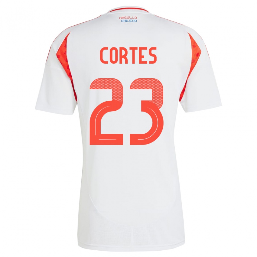 Dames Chili Brayan Cortés #23 Wit Uitshirt Uittenue 24-26 T-Shirt