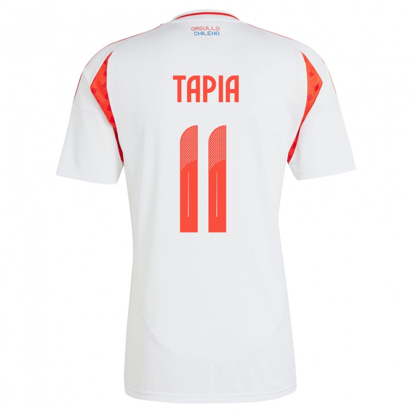 Dames Chili Gonzalo Tapia #11 Wit Uitshirt Uittenue 24-26 T-Shirt