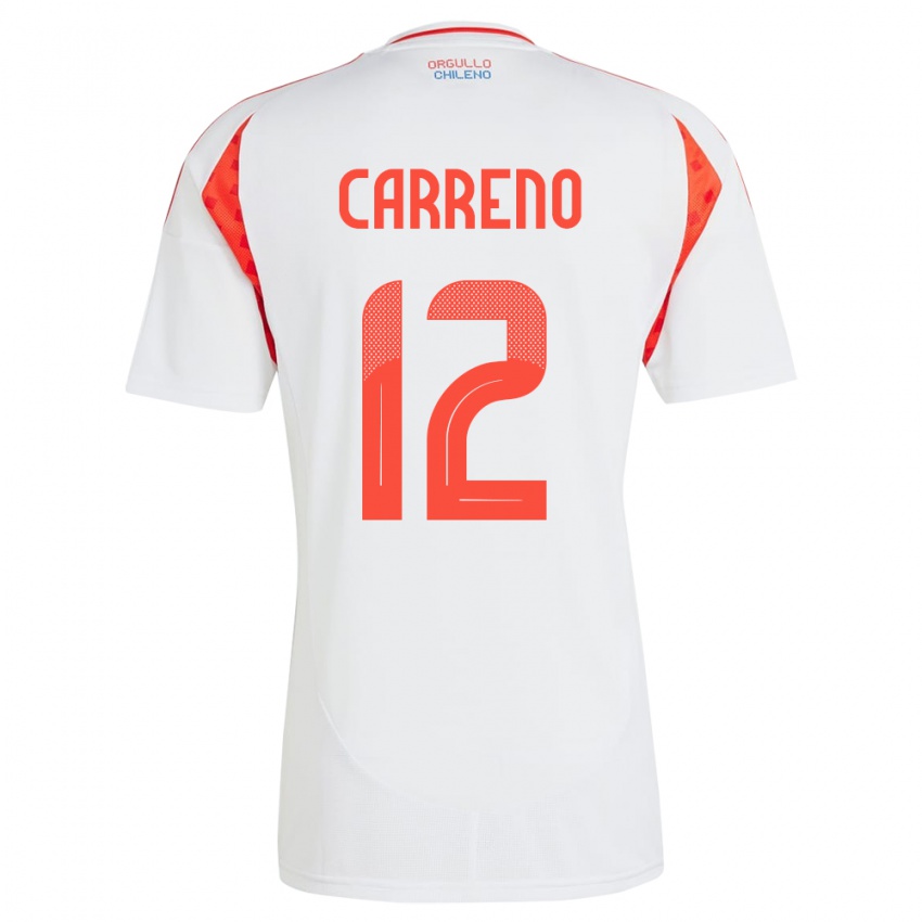 Dames Chili Diego Carreño #12 Wit Uitshirt Uittenue 24-26 T-Shirt