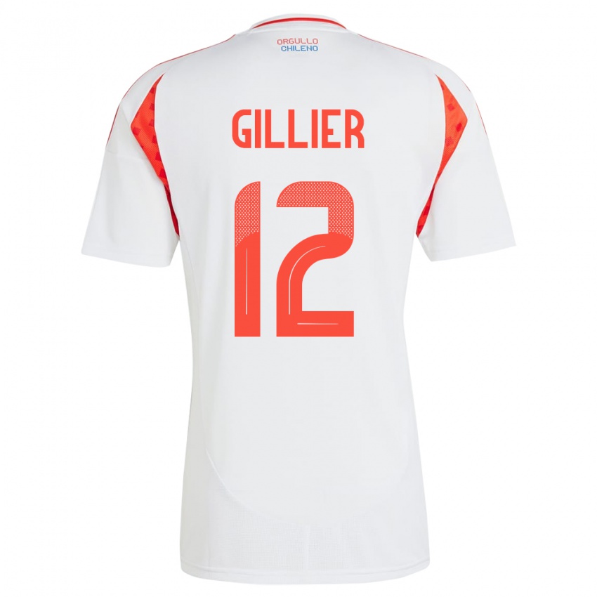 Dames Chili Thomas Gillier #12 Wit Uitshirt Uittenue 24-26 T-Shirt