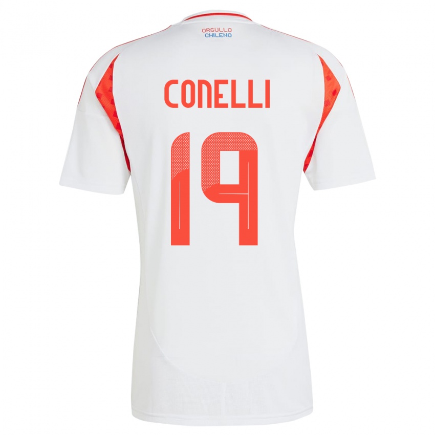 Dames Chili Vicente Conelli #19 Wit Uitshirt Uittenue 24-26 T-Shirt