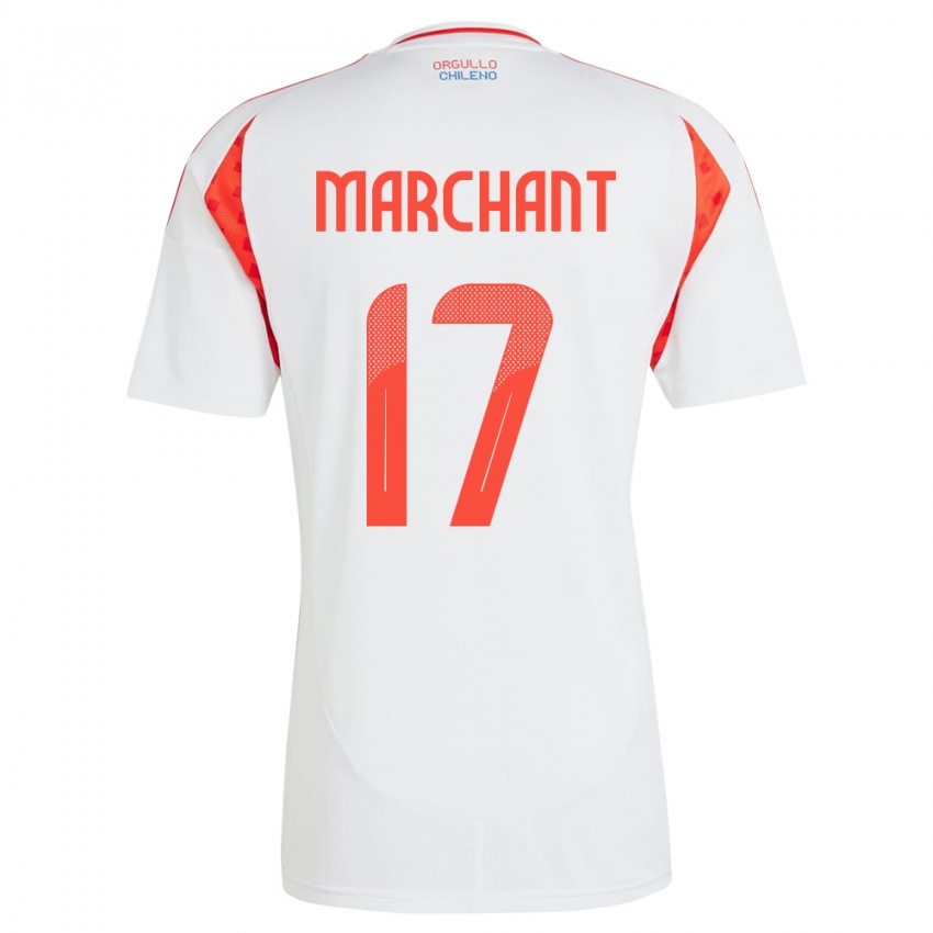 Dames Chili Francisco Marchant #17 Wit Uitshirt Uittenue 24-26 T-Shirt