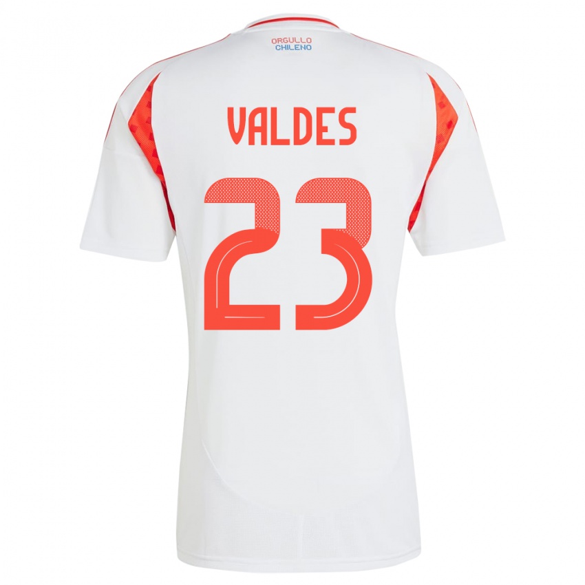 Dames Chili Francisco Valdés #23 Wit Uitshirt Uittenue 24-26 T-Shirt