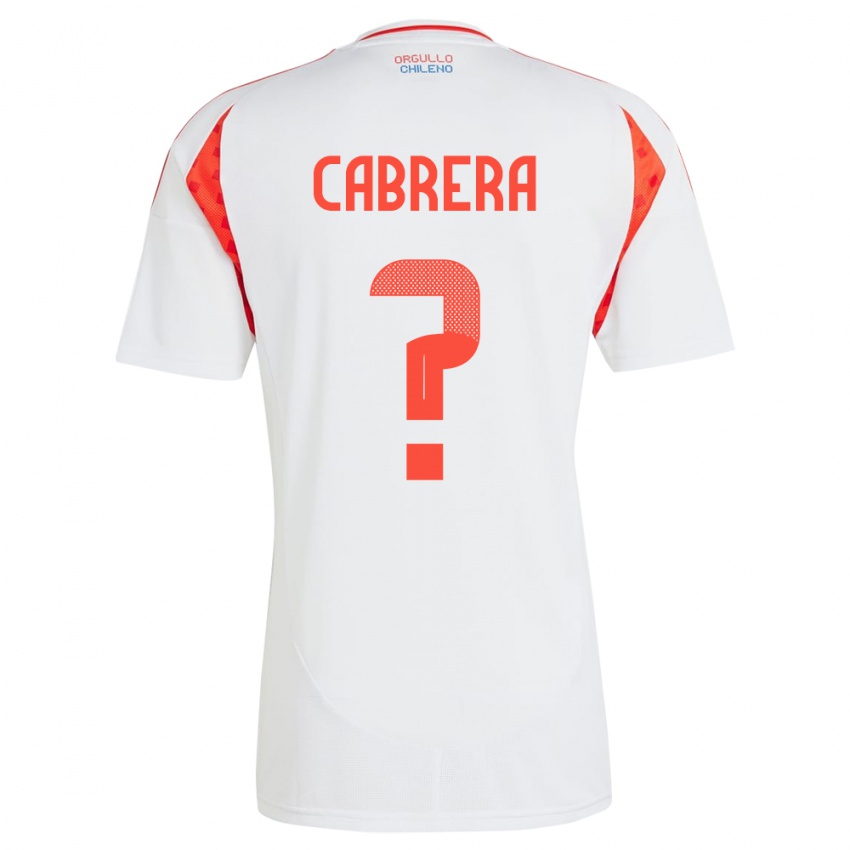 Dames Chili Vicente Cabrera #0 Wit Uitshirt Uittenue 24-26 T-Shirt