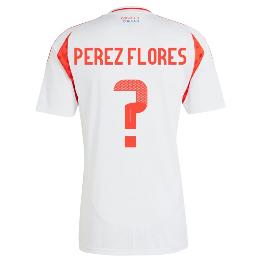 Dames Chili Benjamín Pérez Flores #0 Wit Uitshirt Uittenue 24-26 T-Shirt