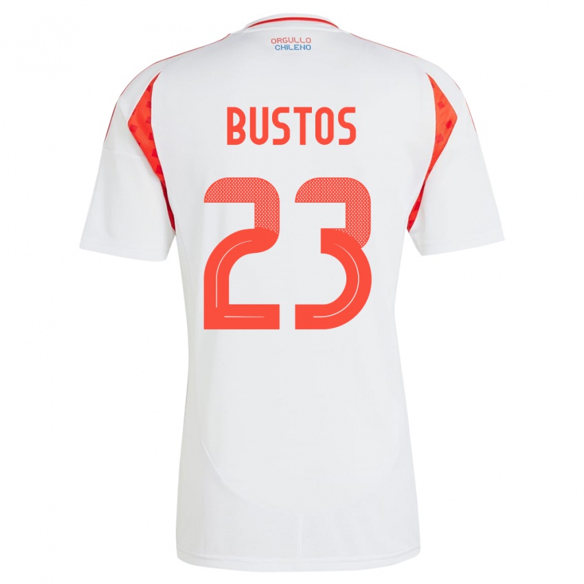 Dames Chili Ignacia Bustos #23 Wit Uitshirt Uittenue 24-26 T-Shirt