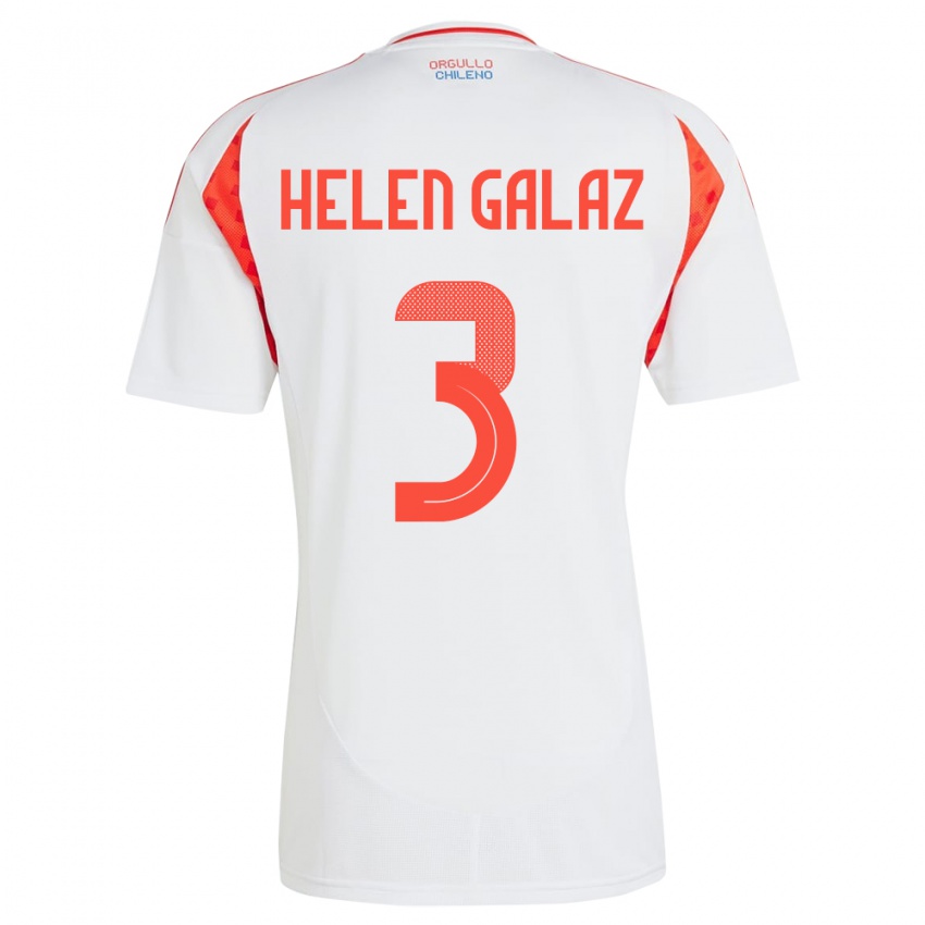 Dames Chili Su Helen Galaz #3 Wit Uitshirt Uittenue 24-26 T-Shirt