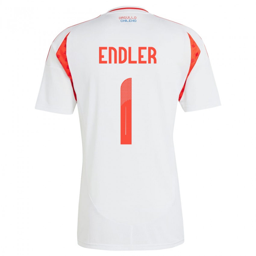 Dames Chili Christiane Endler #1 Wit Uitshirt Uittenue 24-26 T-Shirt