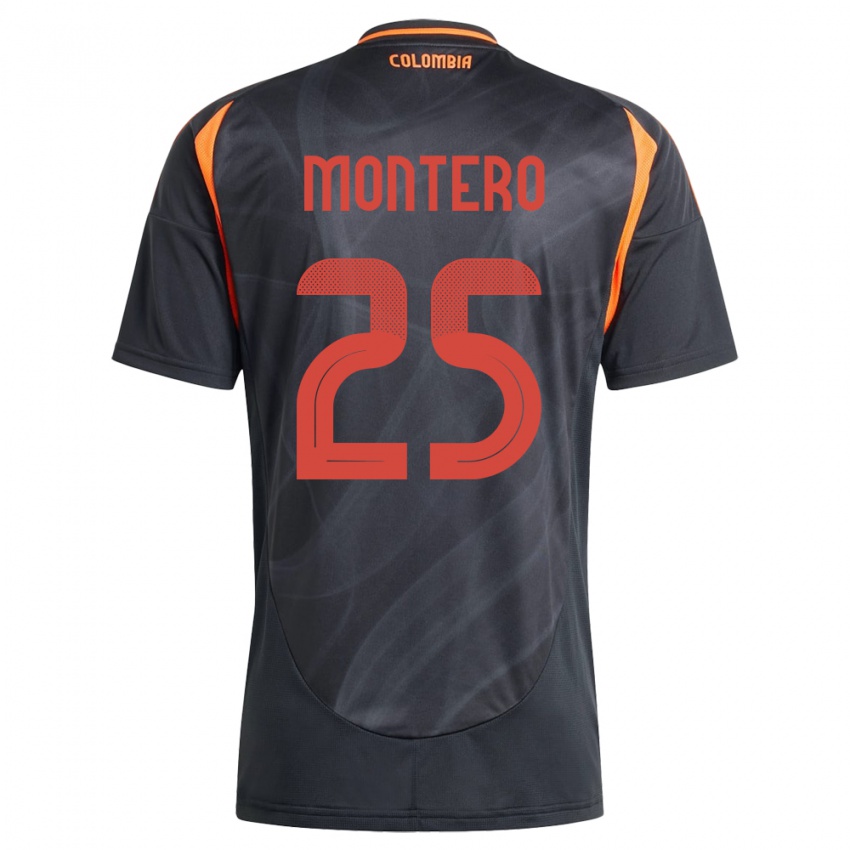 Dames Colombia Álvaro Montero #25 Zwart Uitshirt Uittenue 24-26 T-Shirt