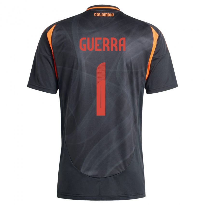 Dames Colombia Sebastián Guerra #1 Zwart Uitshirt Uittenue 24-26 T-Shirt