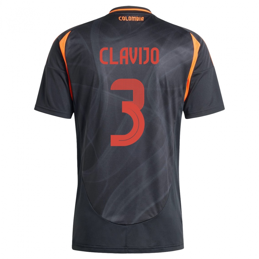 Dames Colombia Ángela Clavijo #3 Zwart Uitshirt Uittenue 24-26 T-Shirt