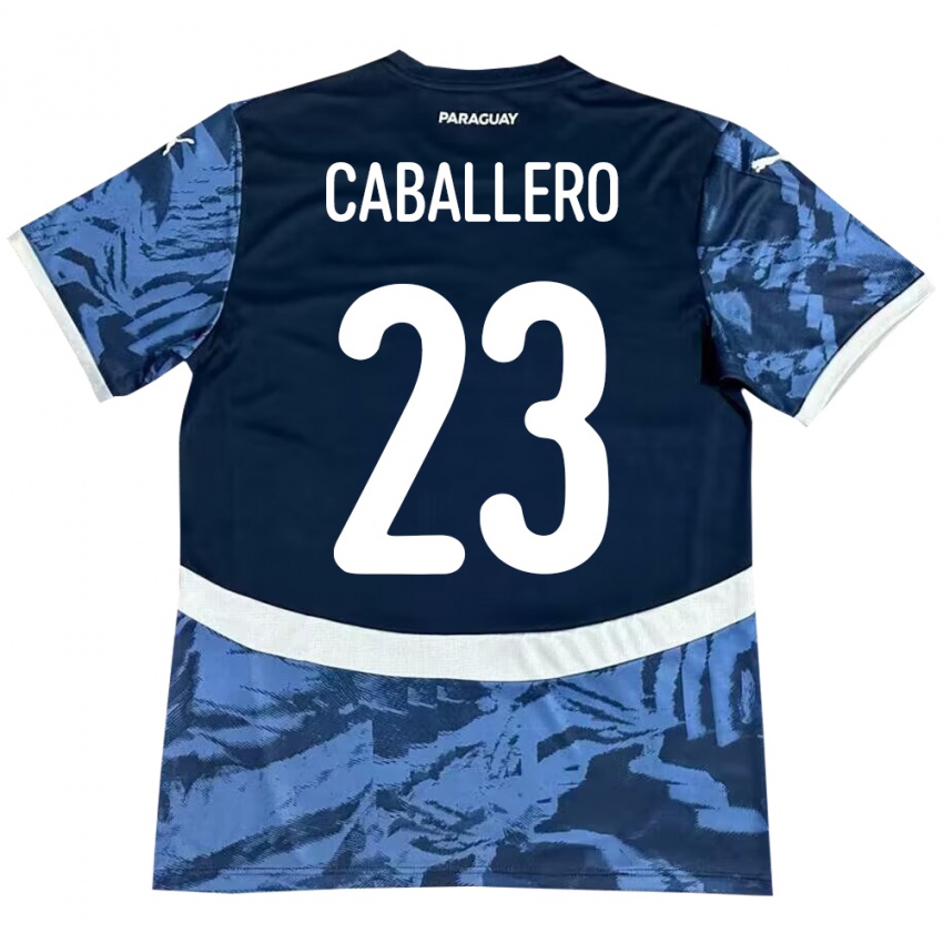 Dames Paraguay Tiago Caballero #23 Blauw Uitshirt Uittenue 24-26 T-Shirt