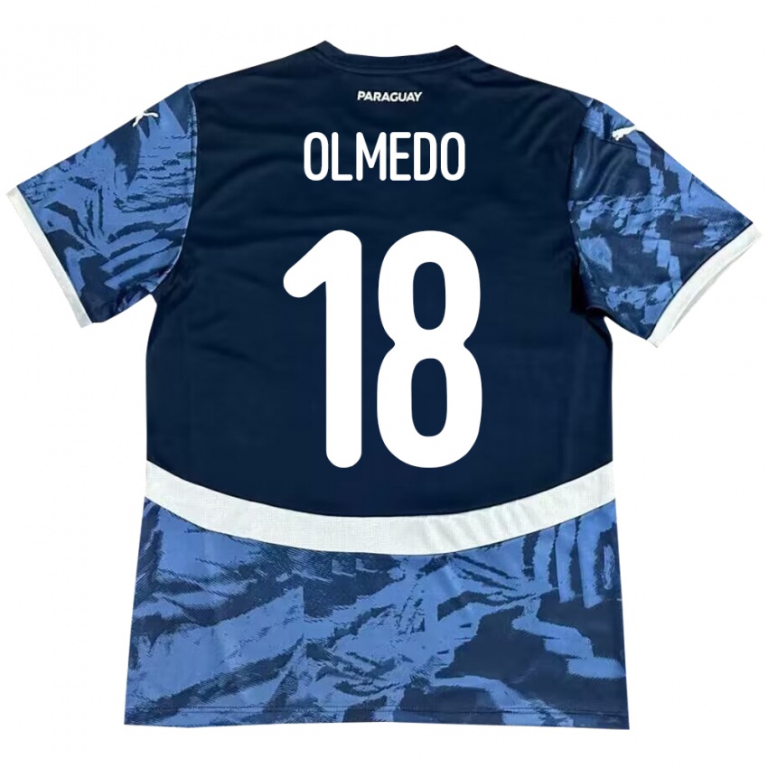 Dames Paraguay Cesar Olmedo #18 Blauw Uitshirt Uittenue 24-26 T-Shirt