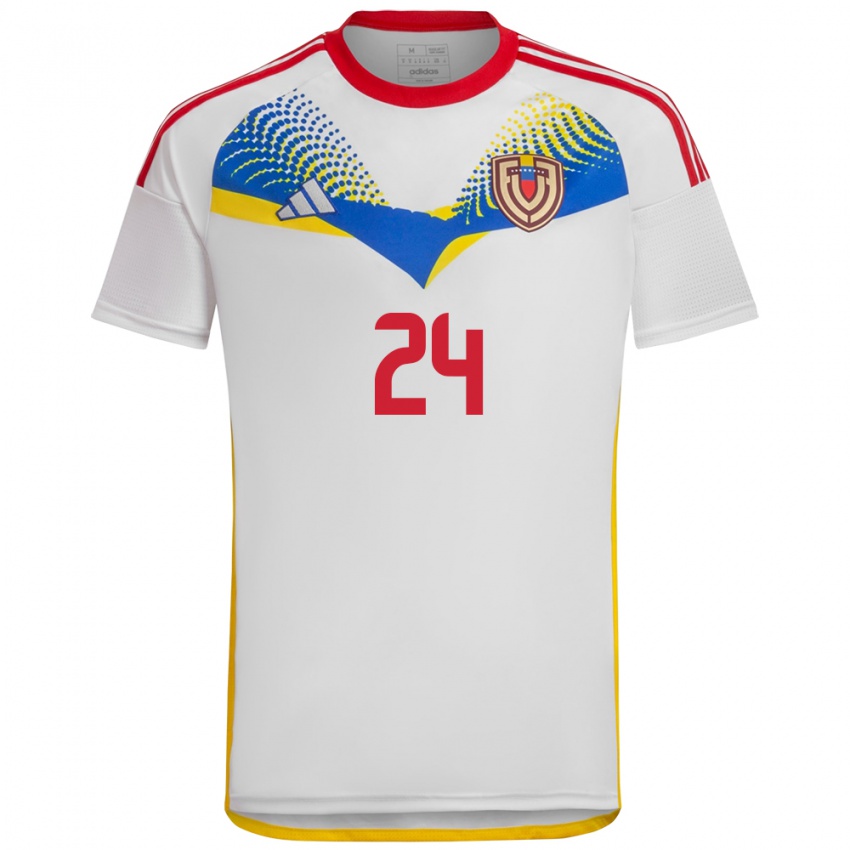 Dames Venezuela Kervin Andrade #24 Wit Uitshirt Uittenue 24-26 T-Shirt