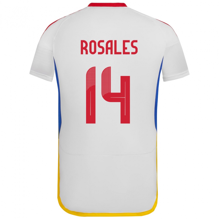 Dames Venezuela Roberto Rosales #14 Wit Uitshirt Uittenue 24-26 T-Shirt