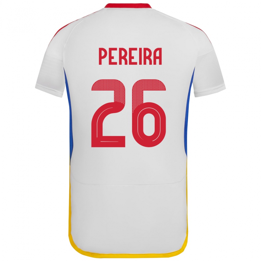 Dames Venezuela Daniel Pereira #26 Wit Uitshirt Uittenue 24-26 T-Shirt