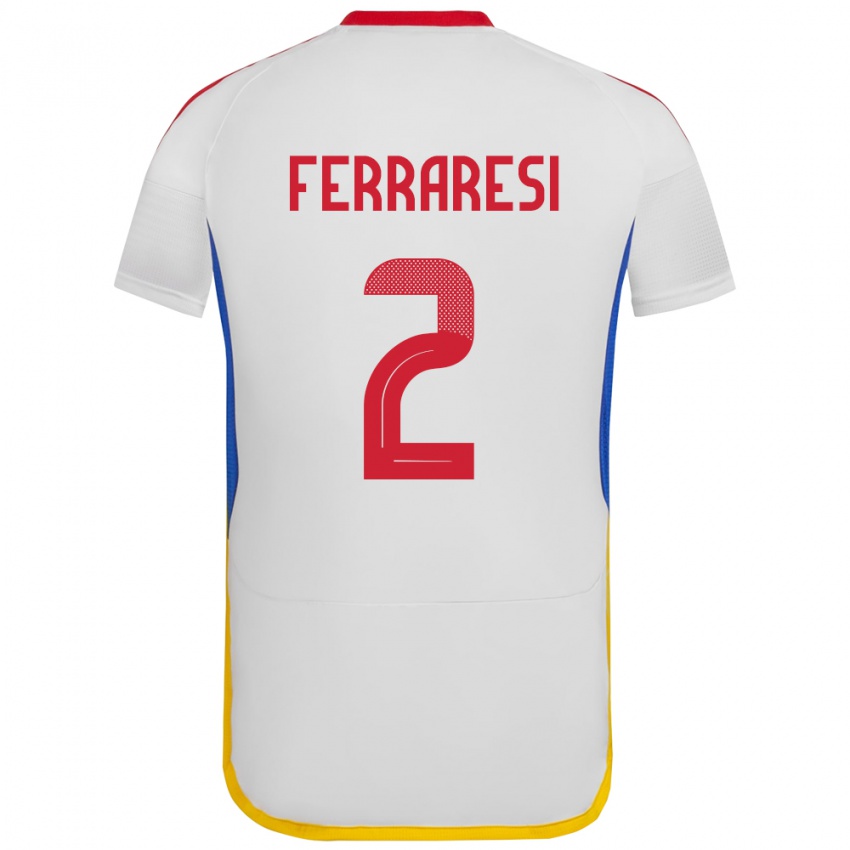 Dames Venezuela Nahuel Ferraresi #2 Wit Uitshirt Uittenue 24-26 T-Shirt