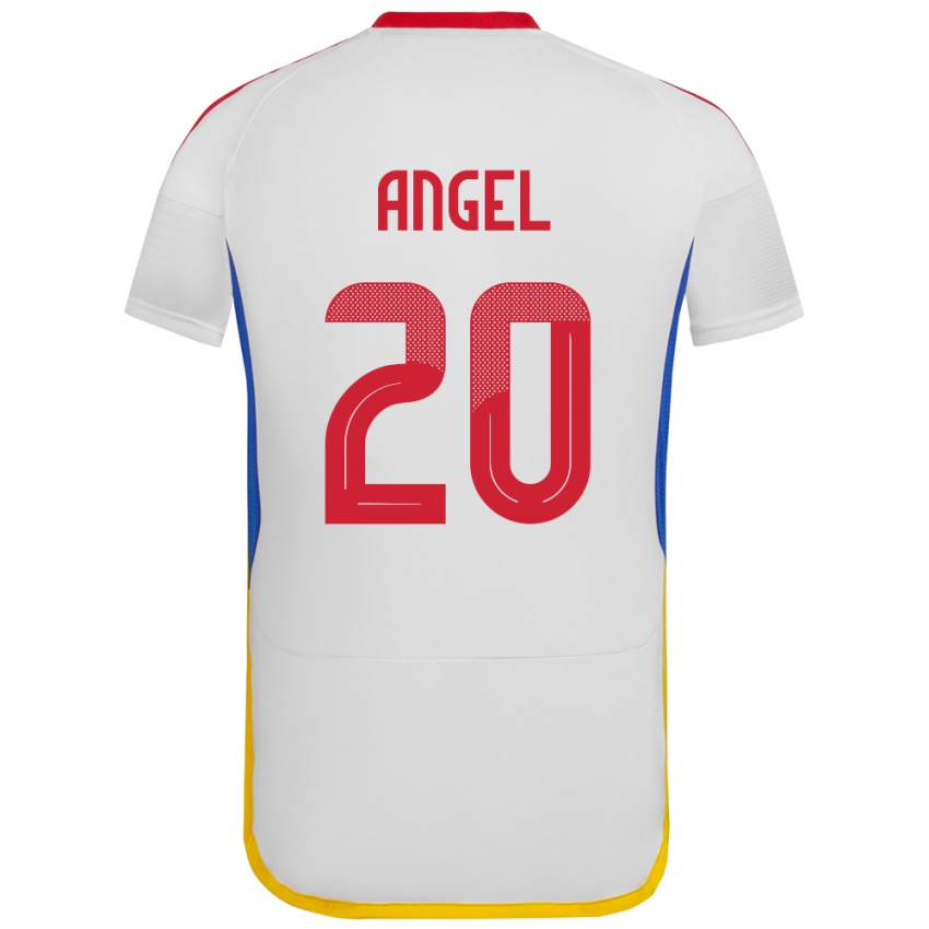 Dames Venezuela Wilker Ángel #20 Wit Uitshirt Uittenue 24-26 T-Shirt