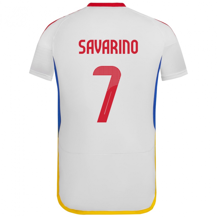 Dames Venezuela Jefferson Savarino #7 Wit Uitshirt Uittenue 24-26 T-Shirt