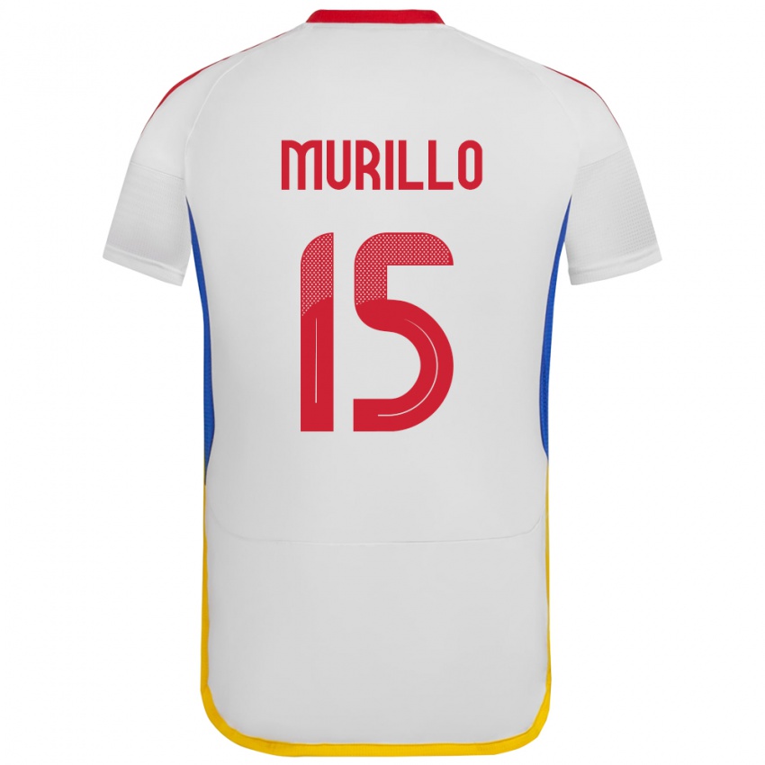 Dames Venezuela Jhon Murillo #15 Wit Uitshirt Uittenue 24-26 T-Shirt