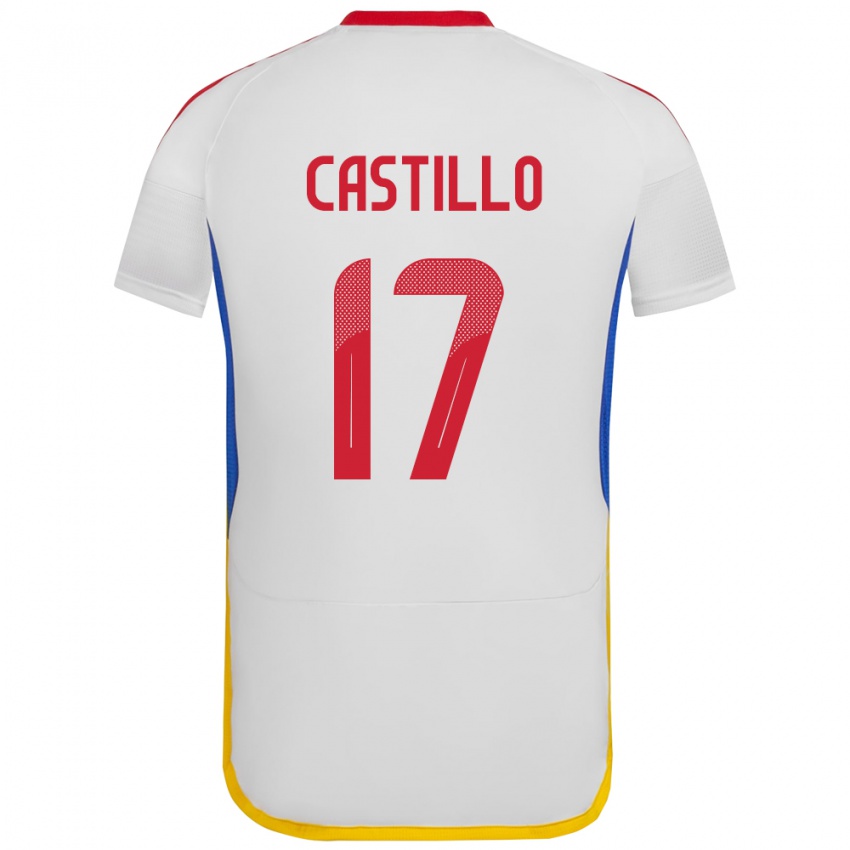 Dames Venezuela Edson Castillo #17 Wit Uitshirt Uittenue 24-26 T-Shirt