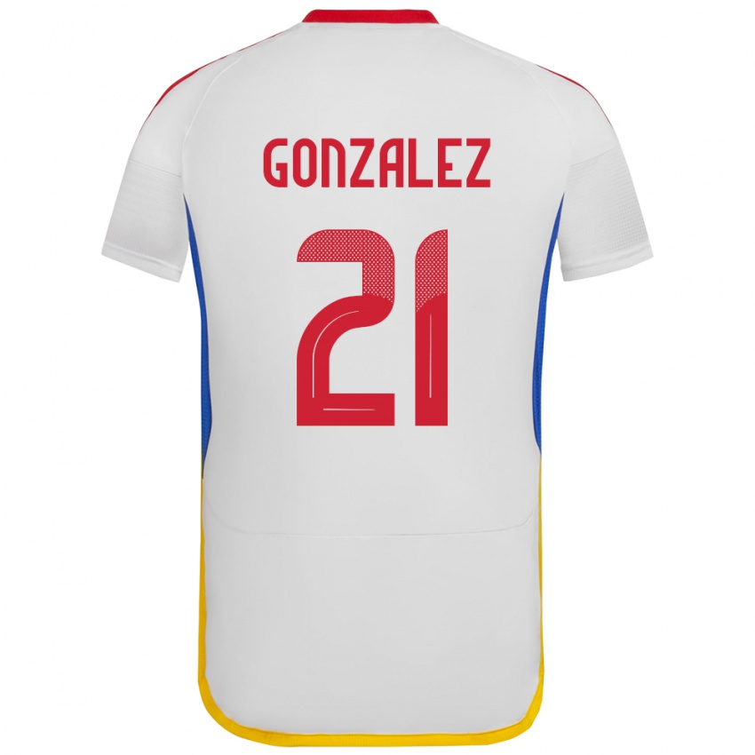 Dames Venezuela Alexander González #21 Wit Uitshirt Uittenue 24-26 T-Shirt