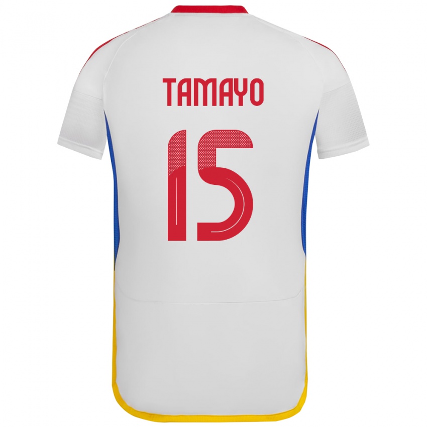 Dames Venezuela Bianneider Tamayo #15 Wit Uitshirt Uittenue 24-26 T-Shirt
