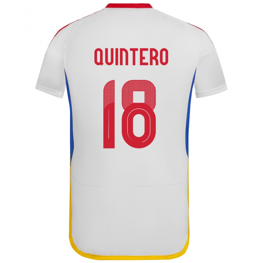 Dames Venezuela Jesús Quintero #18 Wit Uitshirt Uittenue 24-26 T-Shirt