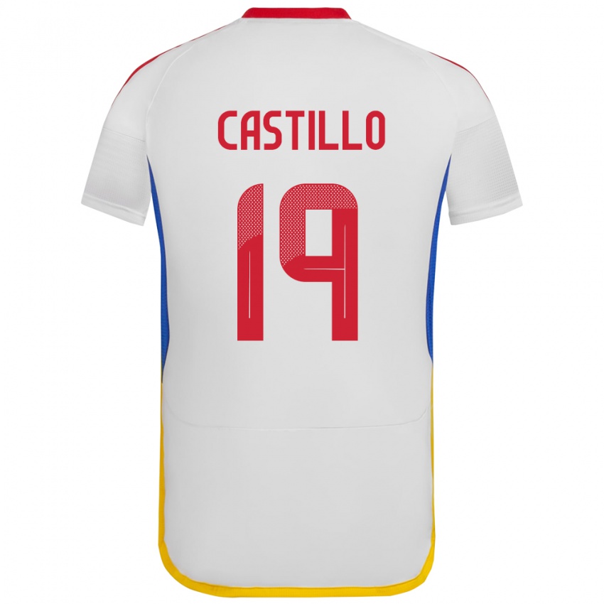 Dames Venezuela Bryan Castillo #19 Wit Uitshirt Uittenue 24-26 T-Shirt