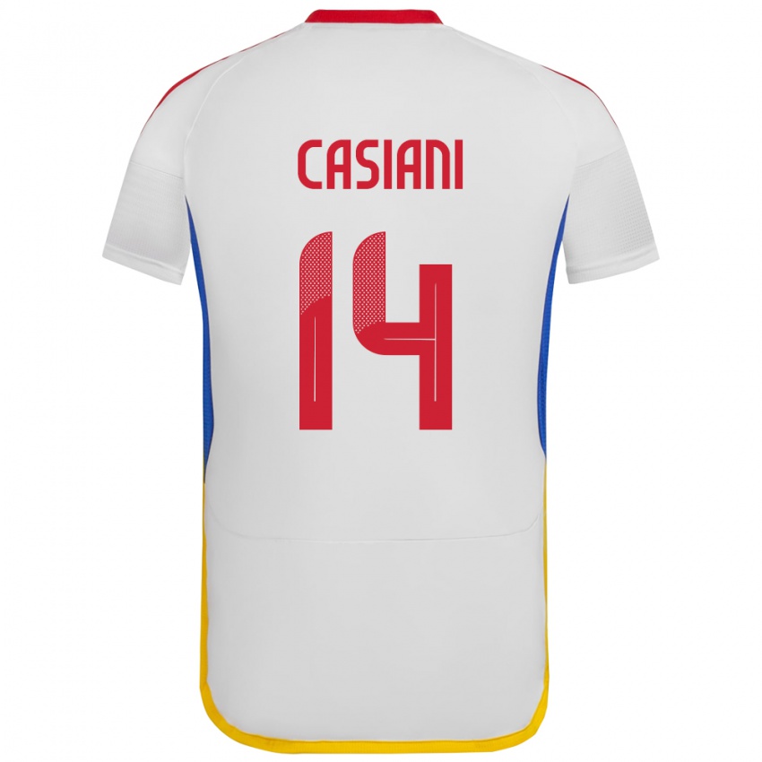 Dames Venezuela Luis Casiani #14 Wit Uitshirt Uittenue 24-26 T-Shirt