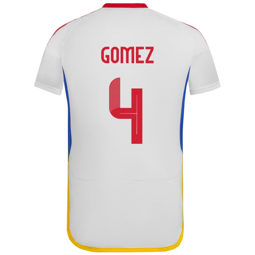 Dames Venezuela Santiago Gómez #4 Wit Uitshirt Uittenue 24-26 T-Shirt