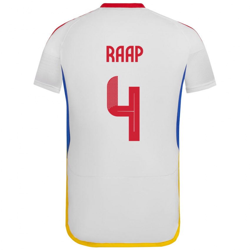 Dames Venezuela Yiandro Raap #4 Wit Uitshirt Uittenue 24-26 T-Shirt