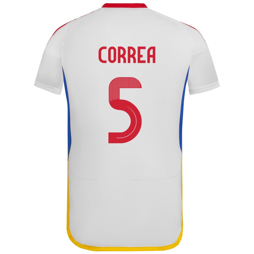 Dames Venezuela José Correa #5 Wit Uitshirt Uittenue 24-26 T-Shirt