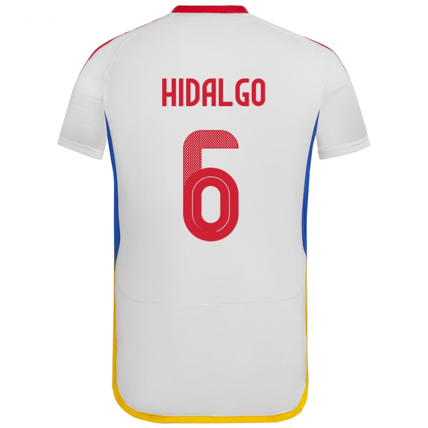 Dames Venezuela Rai Hidalgo #6 Wit Uitshirt Uittenue 24-26 T-Shirt