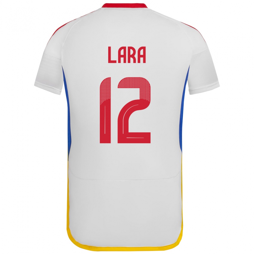 Dames Venezuela Jesús Lara #12 Wit Uitshirt Uittenue 24-26 T-Shirt