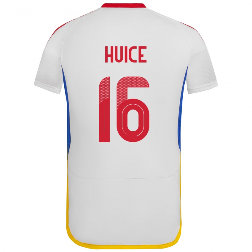 Dames Venezuela Frangel Huice #16 Wit Uitshirt Uittenue 24-26 T-Shirt