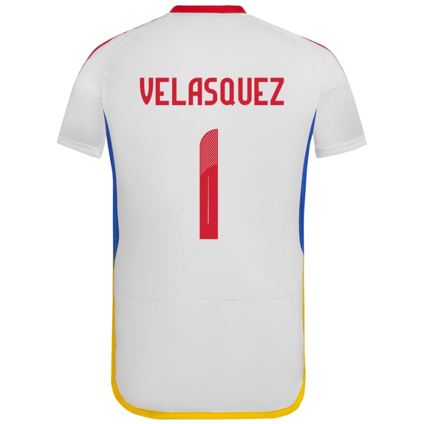 Dames Venezuela Yessica Velásquez #1 Wit Uitshirt Uittenue 24-26 T-Shirt
