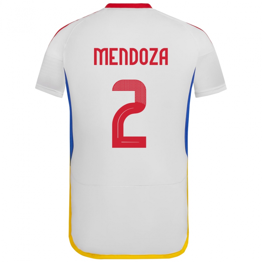Dames Venezuela Rafanny Mendoza #2 Wit Uitshirt Uittenue 24-26 T-Shirt