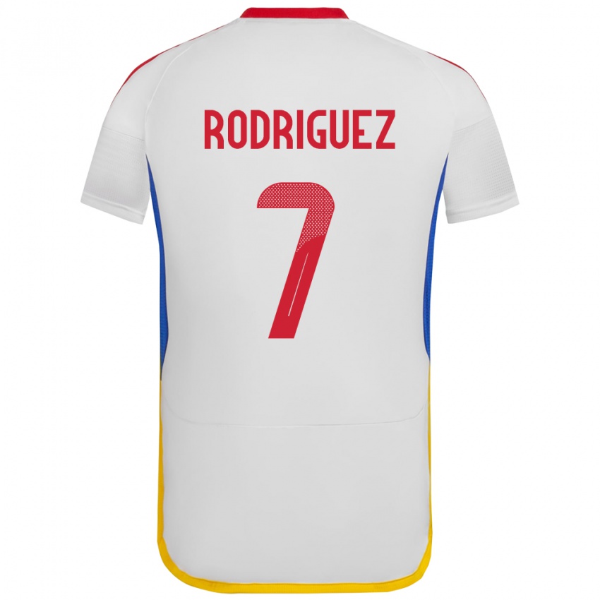 Dames Venezuela Daniuska Rodriguez #7 Wit Uitshirt Uittenue 24-26 T-Shirt