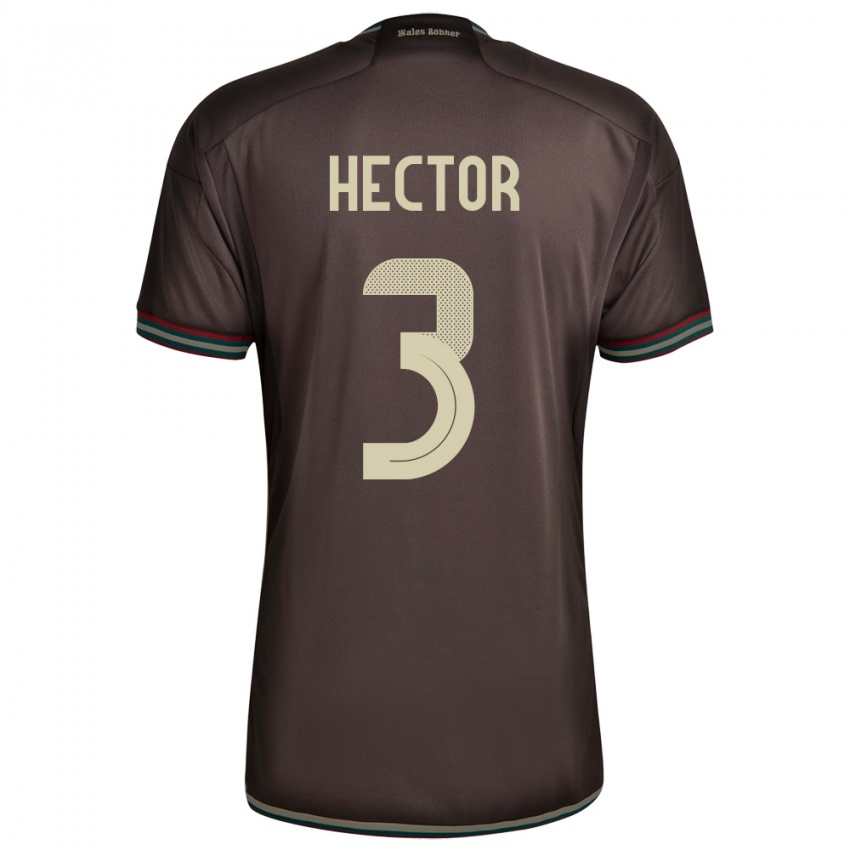 Dames Jamaica Michael Hector #3 Nachtbruin Uitshirt Uittenue 24-26 T-Shirt